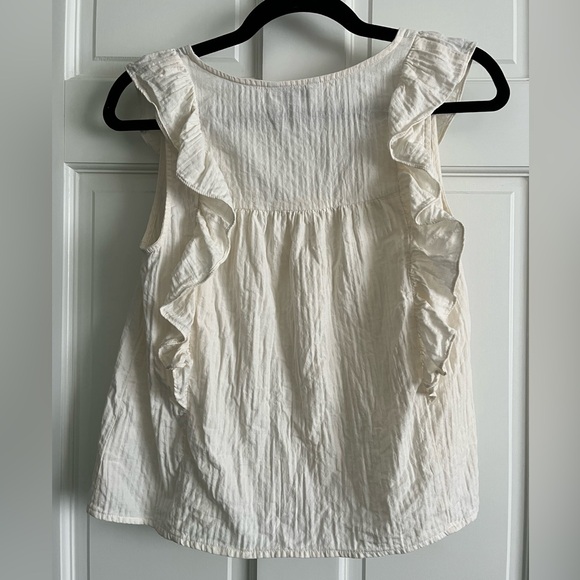 Express Ruffle Tank Top - Cream - Picture 2 of 3